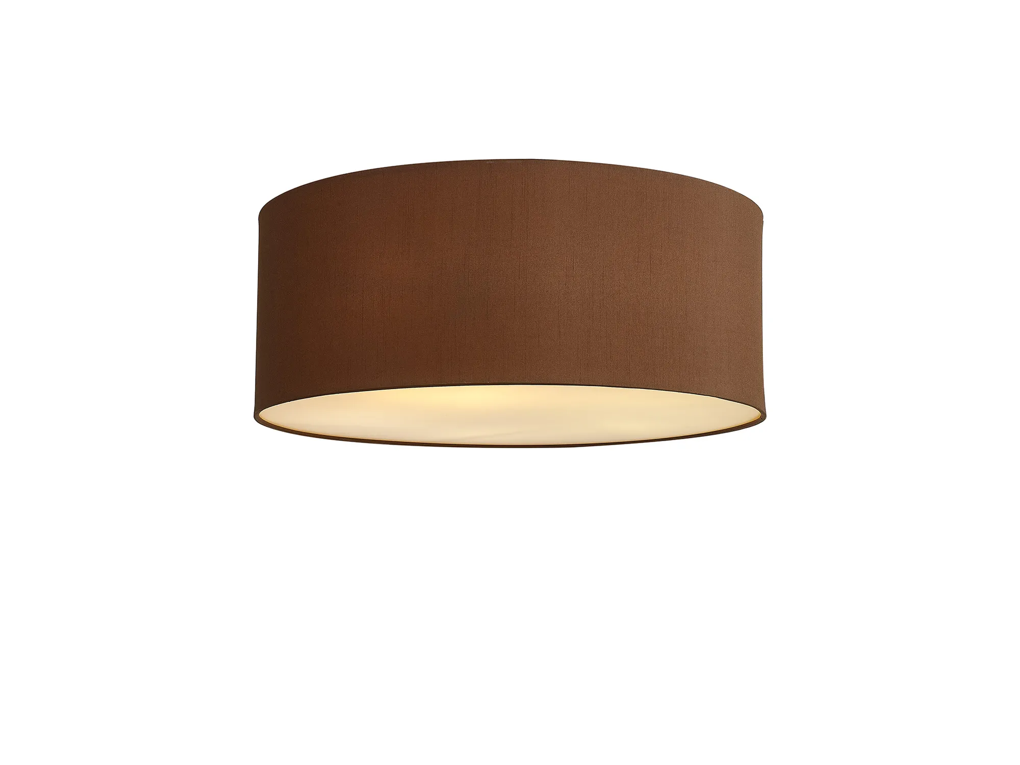 Baymont 50cm Flush 5 Light Raw Cocoa/Grecian Bronze, Frosted Diffuser